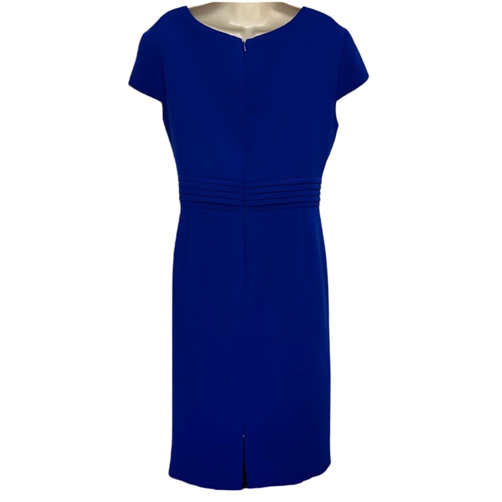 Tahari Arthur S. Levine Royal Blue Cap Sleeve Sheath Dress - Picture 5 of 5